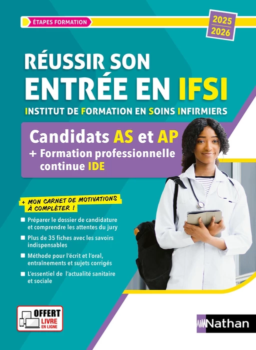 Réussir son entrée en IFSI pour AS/AP et formation professionnelle continue - Tout-en-un révision + entraînement 2025/ 2026 - EPUB - Louisa Rebih, Soizic Madiot, Tewfik Lahceme - Nathan