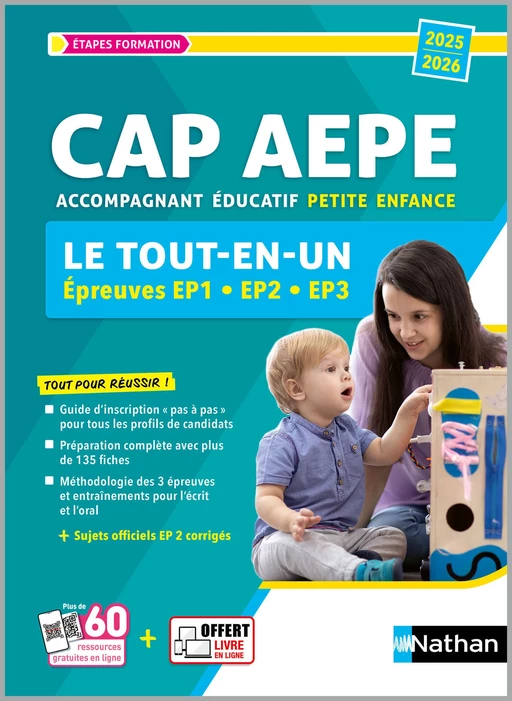 Le Tout-en-un - CAP Accompagnant éducatif petite enfance - AEPE - Réussir les épreuves EP1, EP2 et EP3 2025/2026 - EPUB - Louisa Rebih - Nathan