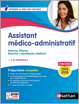 Assistant médico-administratif - Catégorie B - Préparation complète - Concours 2024/ 2025 - EPUB