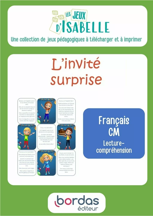 L'invité surprise CM1-CM2 - Les jeux d'Isabelle - Isabelle Kever - Bordas