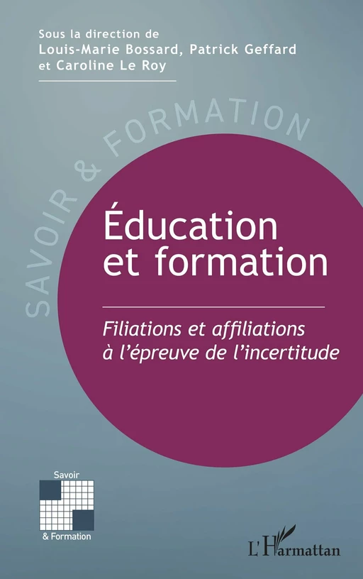 Éducation et formation -  - Editions L'Harmattan