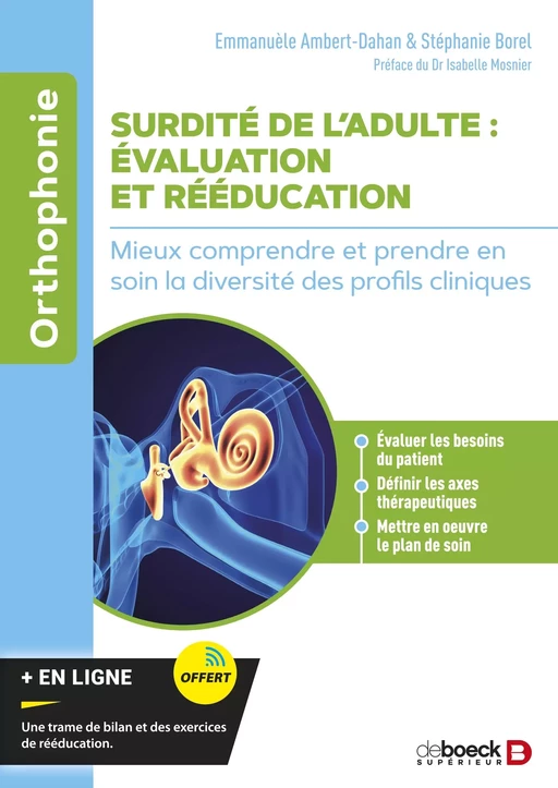 Surdité de l'adulte : évaluation et rééducation - Emmanuèle Ambert-Dahan, Stéphanie Borel - De Boeck Supérieur