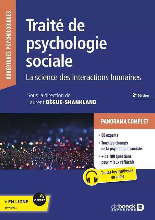 Traité de psychologie sociale - Laurent Bègue,  Collectif - De Boeck Supérieur