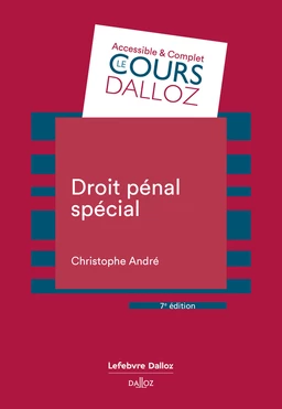 Droit pénal spécial 7ed