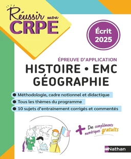 EBOOK - CRPE Histoire Géo EMC - épreuve écrite d'application - nouveau concours 2025