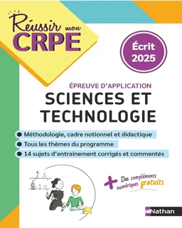 EBOOK - CRPE Sciences et Techno - épreuve écrite d'application - nouveau concours 2025