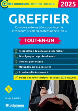 Greffier – Tout-en-un – Catégorie B – Concours 2025