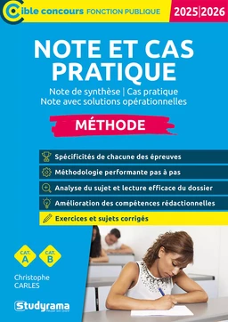 Note et cas pratique – Méthode – Catégories A et B – Édition 2025-2026