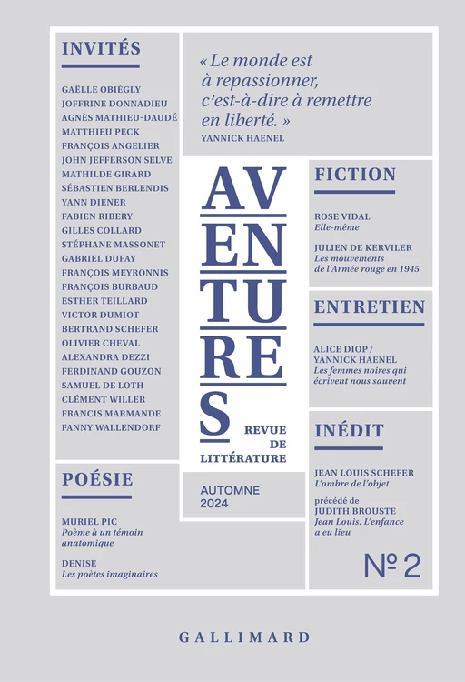 Revue Aventures N°2. Automne 2024 -  Collectif - Editions Gallimard