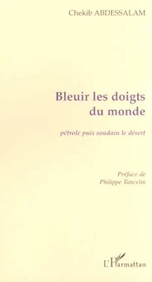 BLEUIR LES DOIGTS DU MONDE - Chekib Abdessalam - Editions L'Harmattan