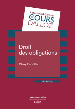 Droit des obligations. 16e éd. (N)