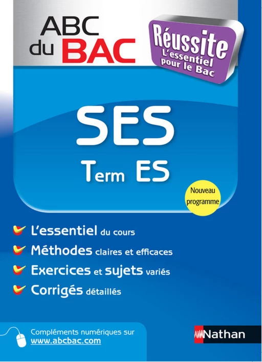 ABC du BAC Réussite SES Term ES - Delphine de Chouly, Fabienne Lepage - Nathan